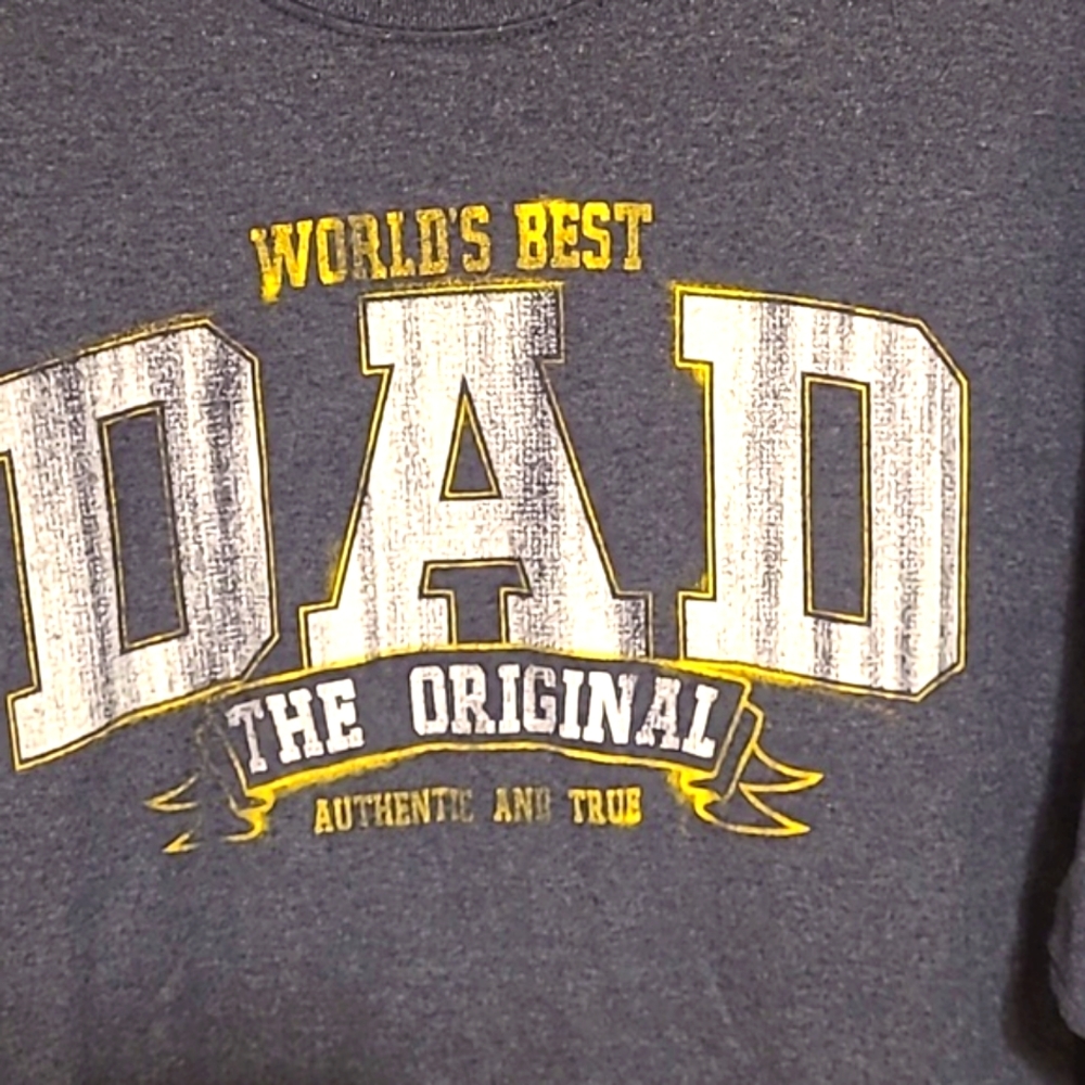 Gildan Men's 2XL World's Best Dad T-shirt - Picture 2 of 6